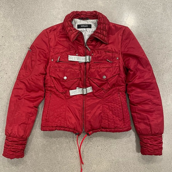 Red Versace sport ski jacket. - Picture 1 of 8